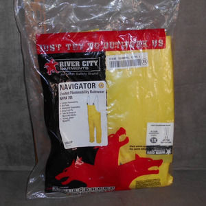 River City Bib Pants Limited Flammability Rainwear NFPA 701 XL 550BPXL